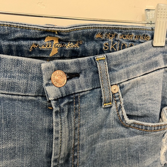 7 For All Mankind Ankle Skinny Jean in Heritage Valley 2 sz 28 - Picture 3 of 5